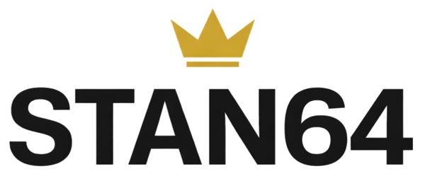 STAN64, Monaco-designed streetwear, logo with golden crown